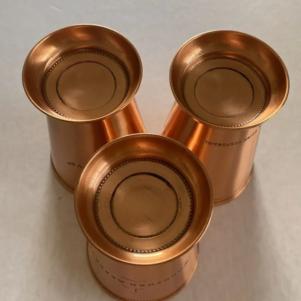 WOODFORD RESERVE Pure Copper Mint Julep Glass (3 glasses)